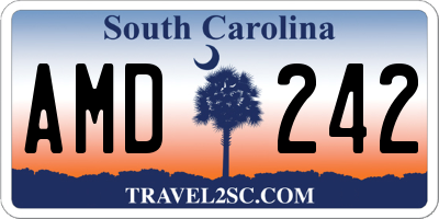 SC license plate AMD242