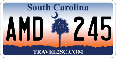 SC license plate AMD245