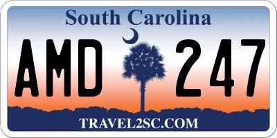 SC license plate AMD247