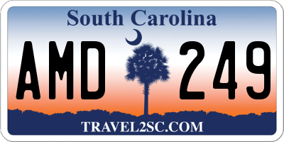 SC license plate AMD249