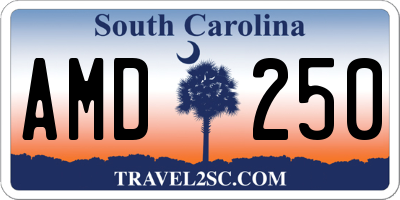 SC license plate AMD250