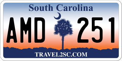 SC license plate AMD251