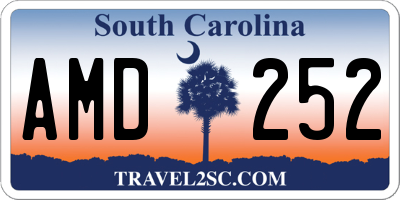 SC license plate AMD252