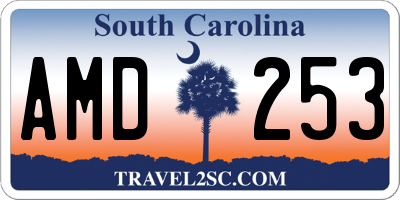 SC license plate AMD253