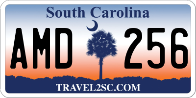 SC license plate AMD256