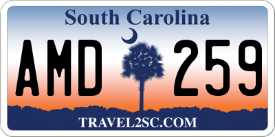 SC license plate AMD259