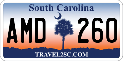 SC license plate AMD260