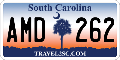 SC license plate AMD262
