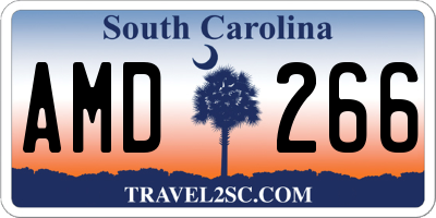 SC license plate AMD266