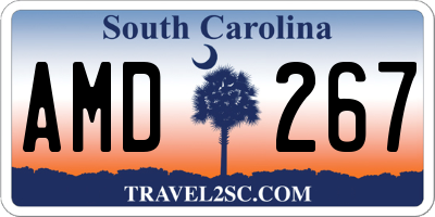 SC license plate AMD267