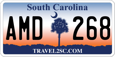 SC license plate AMD268