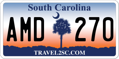 SC license plate AMD270