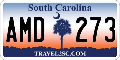 SC license plate AMD273