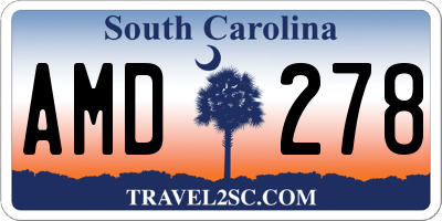 SC license plate AMD278