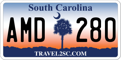 SC license plate AMD280