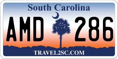 SC license plate AMD286