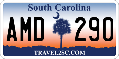 SC license plate AMD290