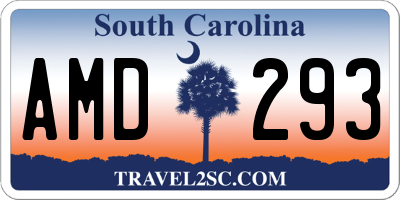 SC license plate AMD293