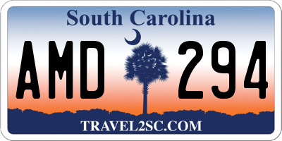 SC license plate AMD294