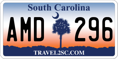 SC license plate AMD296