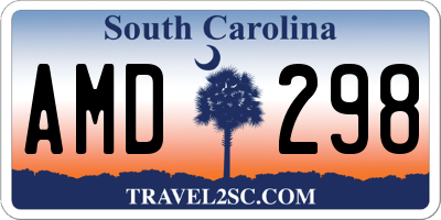 SC license plate AMD298