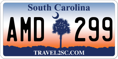 SC license plate AMD299