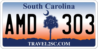 SC license plate AMD303