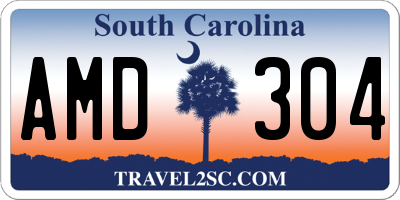 SC license plate AMD304