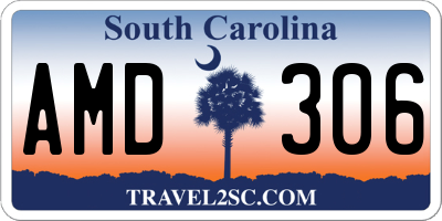 SC license plate AMD306