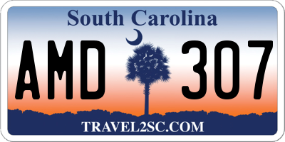 SC license plate AMD307