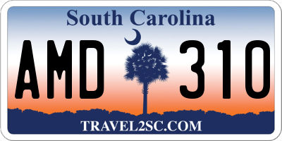SC license plate AMD310