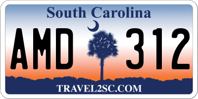 SC license plate AMD312
