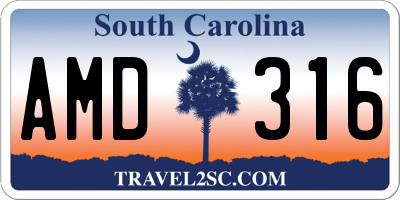 SC license plate AMD316