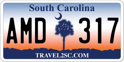 SC license plate AMD317