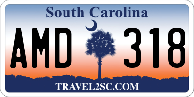SC license plate AMD318
