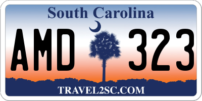 SC license plate AMD323