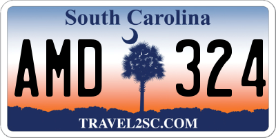 SC license plate AMD324