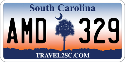 SC license plate AMD329