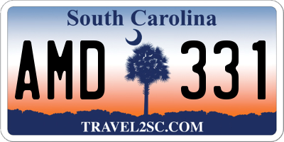 SC license plate AMD331