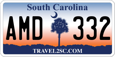 SC license plate AMD332