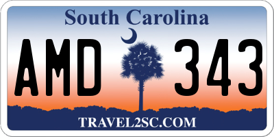 SC license plate AMD343