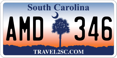 SC license plate AMD346
