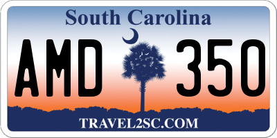 SC license plate AMD350