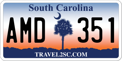 SC license plate AMD351