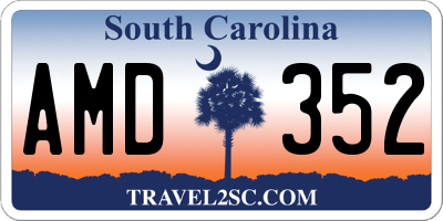 SC license plate AMD352