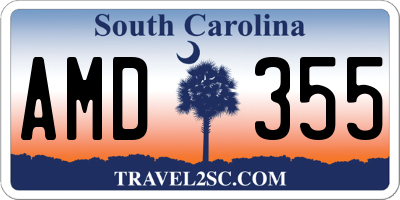 SC license plate AMD355