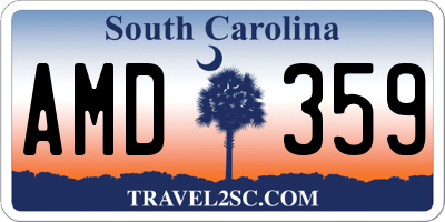 SC license plate AMD359