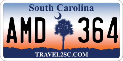 SC license plate AMD364