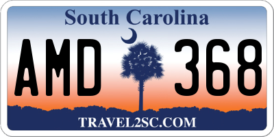 SC license plate AMD368