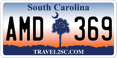 SC license plate AMD369